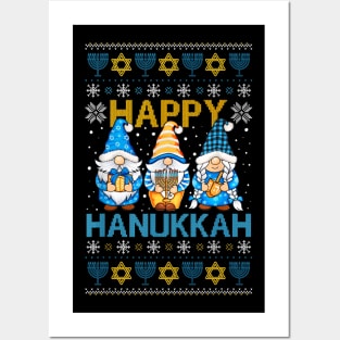 Happy Hanukkah Gnome Posters and Art